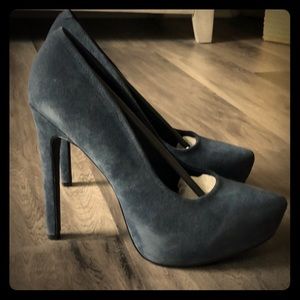 Kelsi Dagger Navy Suede High Heels Size 9 1/2 NIB